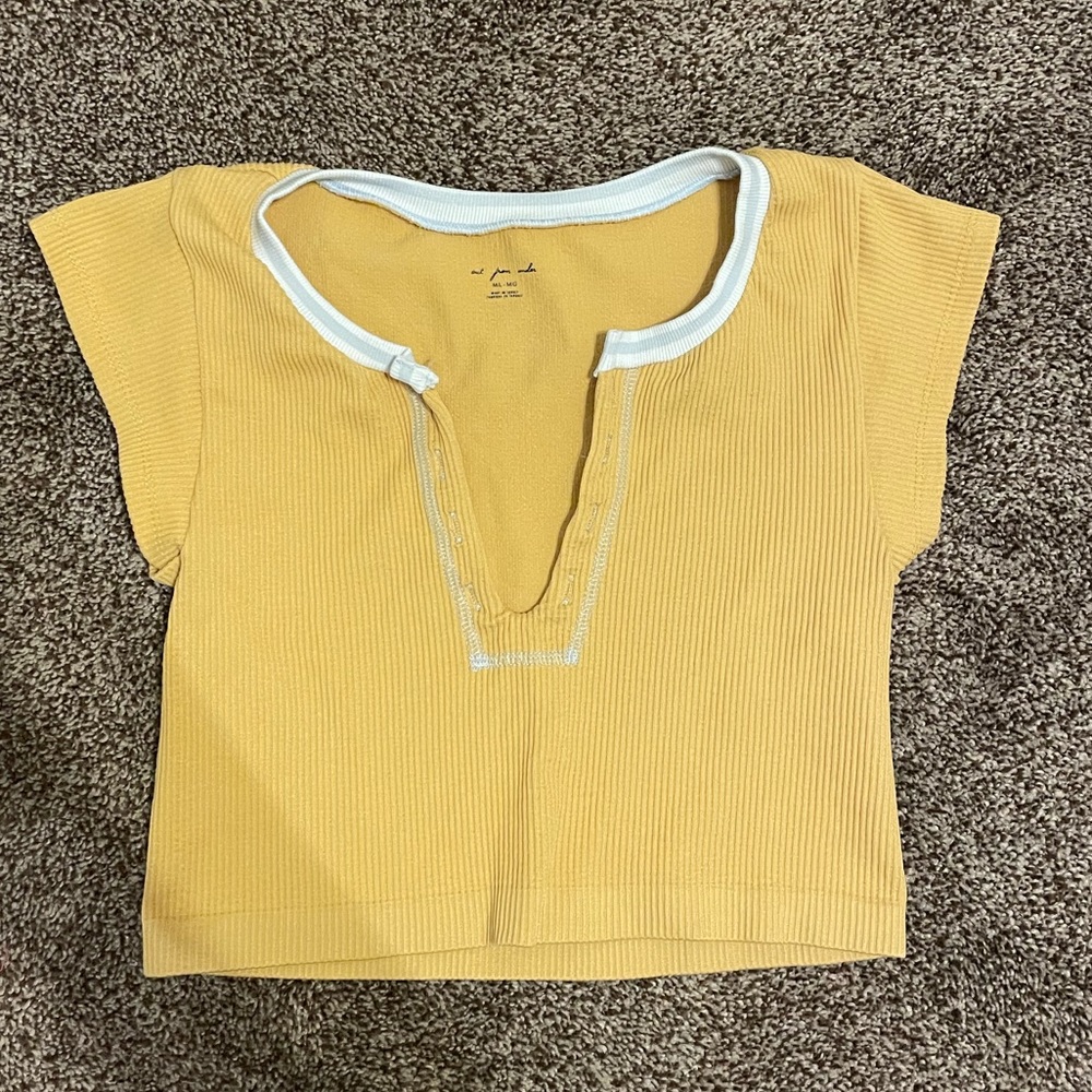 Yellow cropped top